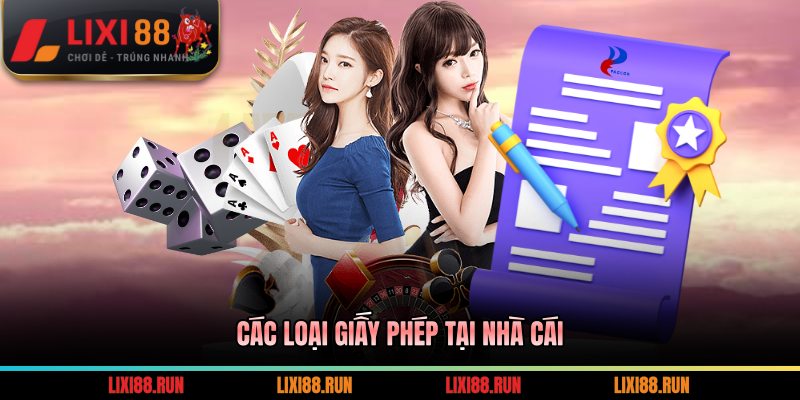 Các loại giấy phép tại nhà cái